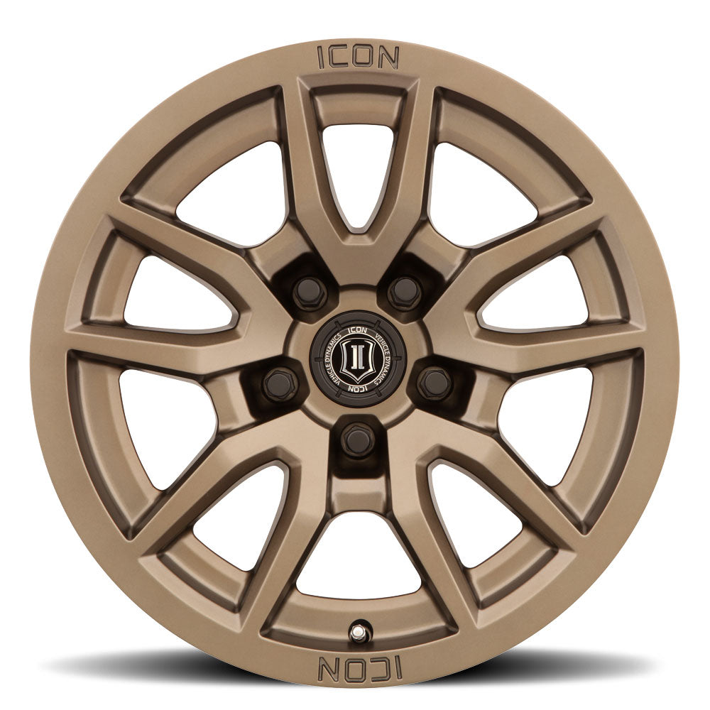 ICON Alloys Vector 5, Bronze, 17 x 8.5 / 5 x 5, -6mm Offset, 4.5" BS