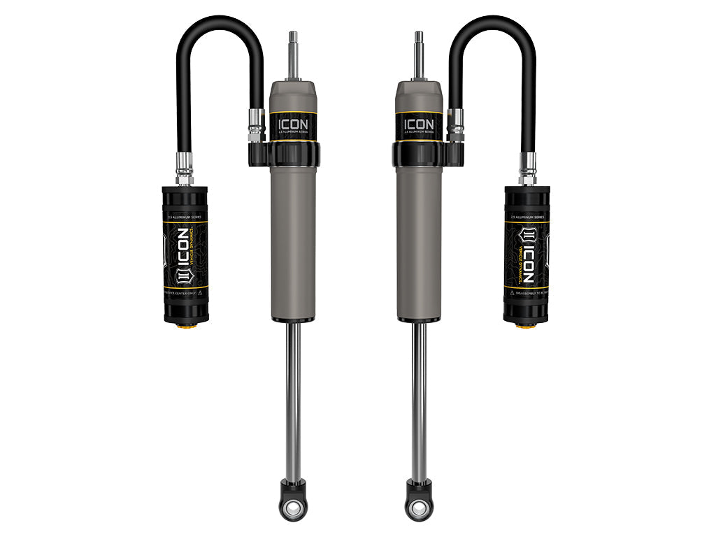 ICON 2022-2026 Toyota Tundra 0-1.5” Lift/2023-2025 Sequoia 0-4" Lift, Rear, V.S. 2.5 Aluminum Series Shock Absorbers, Remote Reservoir, Pair