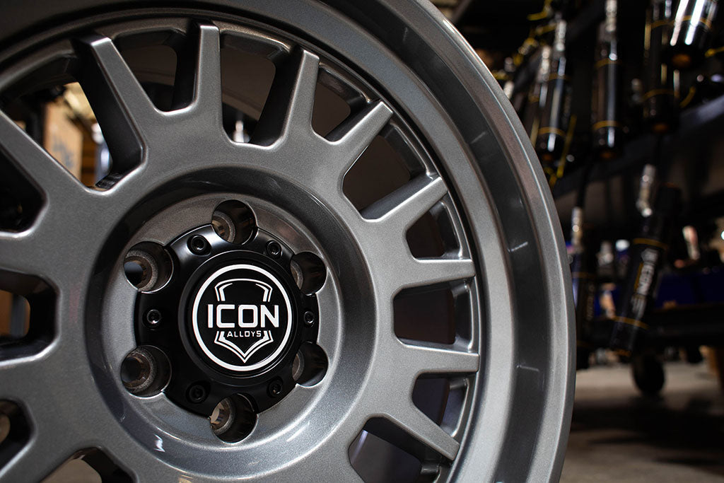 ICON Alloys Anza, Gun Metal, 17 x 8.5 / 6 x 5.5, 25mm Offset, 5.75" BS