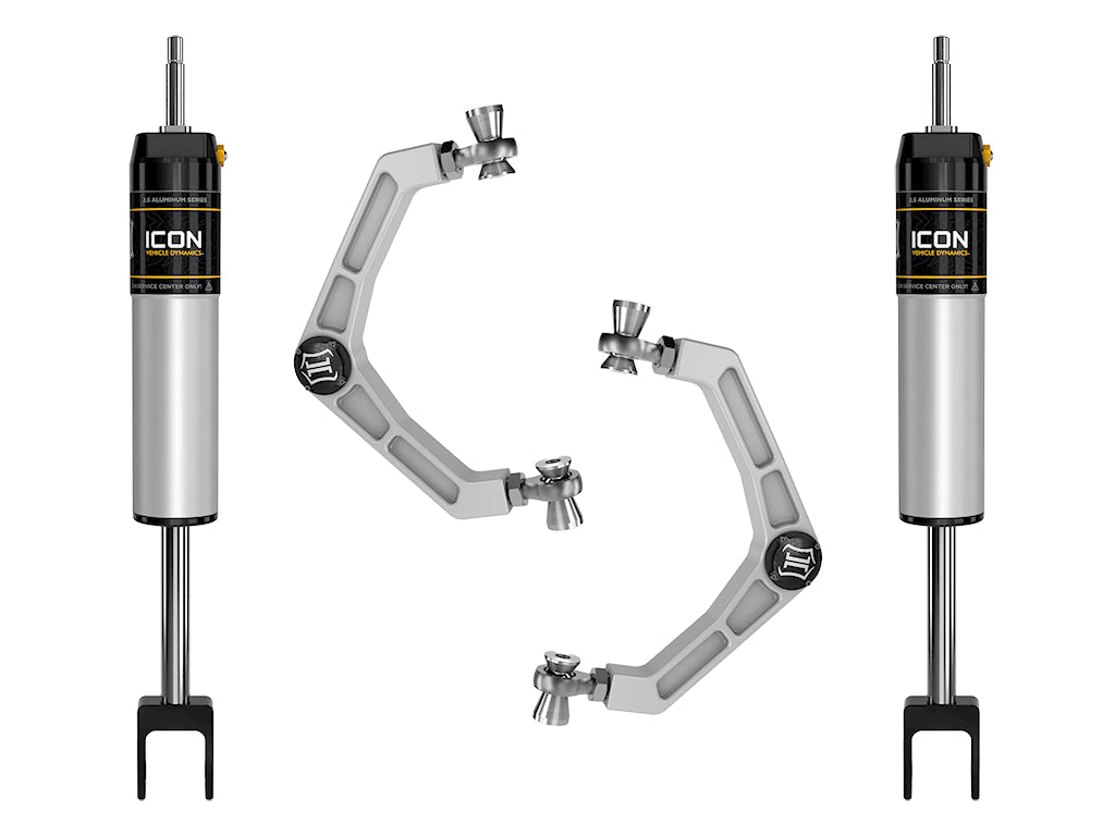 ICON 2020-2026 GM 2500/3500 HD, 0-2” Lift, V.S. 2.5 Aluminum Series Shock System, Internal Reservoir, Billet