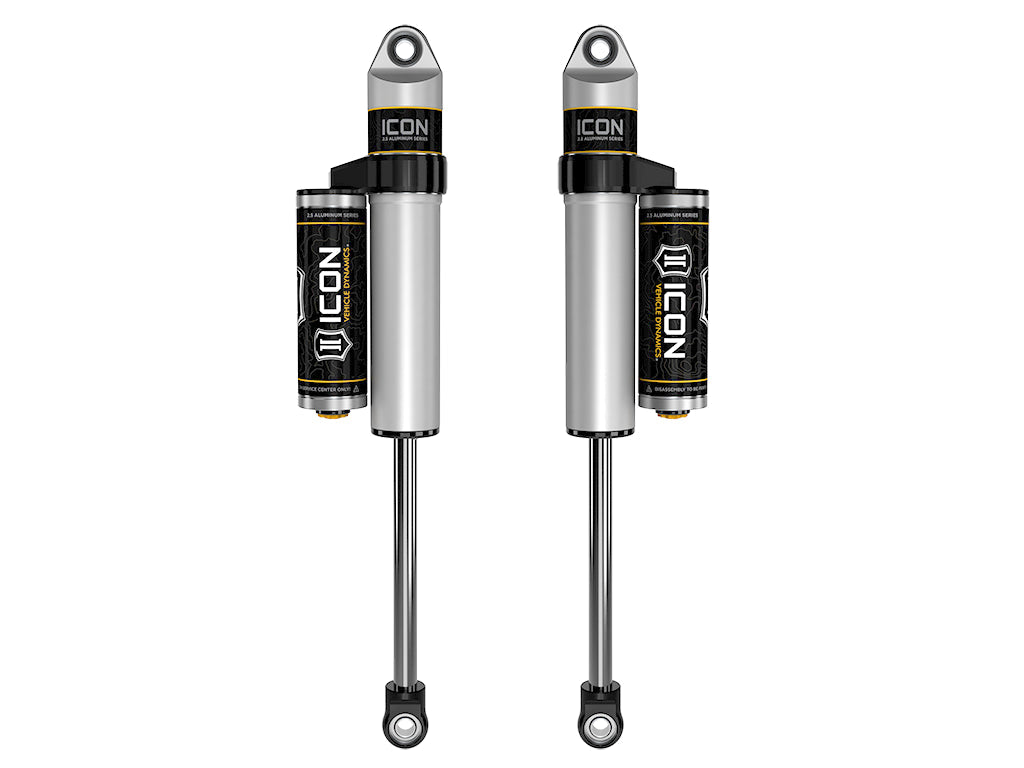 ICON 2003-2024 Toyota 4Runner/2005-2023 Toyota Tacoma/2007-2014 Toyota FJ Cruiser, Front, V.S. 2.5 Aluminum Series Shock Absorbers, Long Travel Secondary Shocks, Piggyback Reservoir, Pair