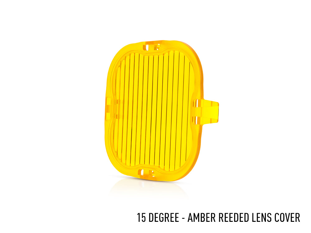 Triple-R Amber clip-on Half-Diffuser Lens Cover (15 Degrees - Horizontal) – compatiable with RP Series Lights - LC-RP-YLW-HALF-15