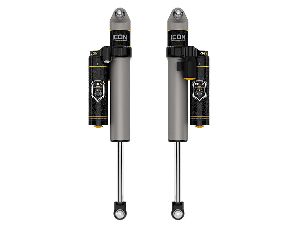 ICON 2021-2025 Ford F-150 4WD/F-150 Tremor, 0-2" Lift, Rear, V.S. 2.5 Aluminum Series Shock Absorbers, Piggyback Reservoir w/ CDEV, Pair