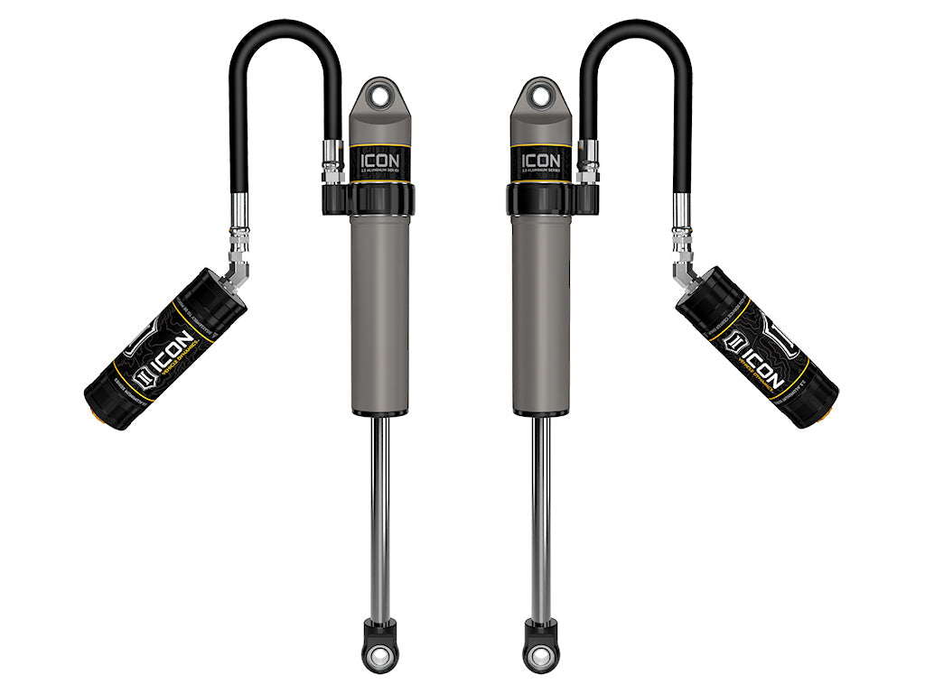ICON 2020-2023 Jeep Gladiator/2018-2023 Jeep Wrangler JL, 2.5" Lift, Front, V.S. 2.5 Aluminum Series Shock Absorbers, Remote Reservoir, Pair