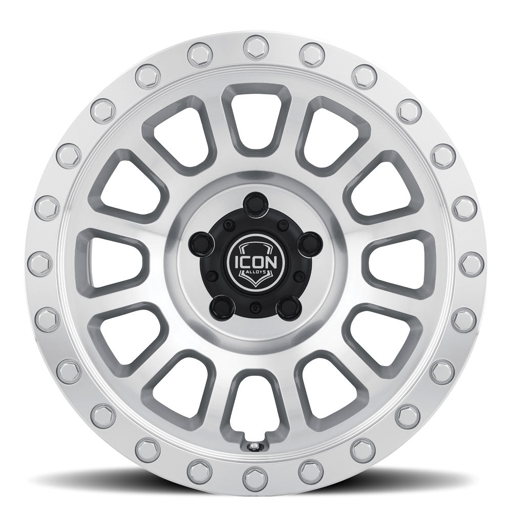 ICON Alloys Hulse, Silver Machined, 18 x 9 / 6 x 5.5, 25mm Offset, 6" BS