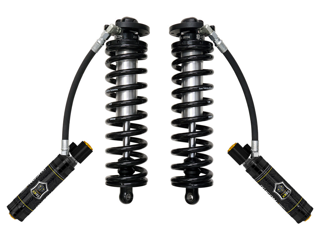 ICON 2017-2025 Ford F-250/F-350 Super Duty 4WD, 4-5.5” Lift, Front, V.S. 2.5 Series Coilover Conversion Kit, Remote Reservoir w/ CDEV