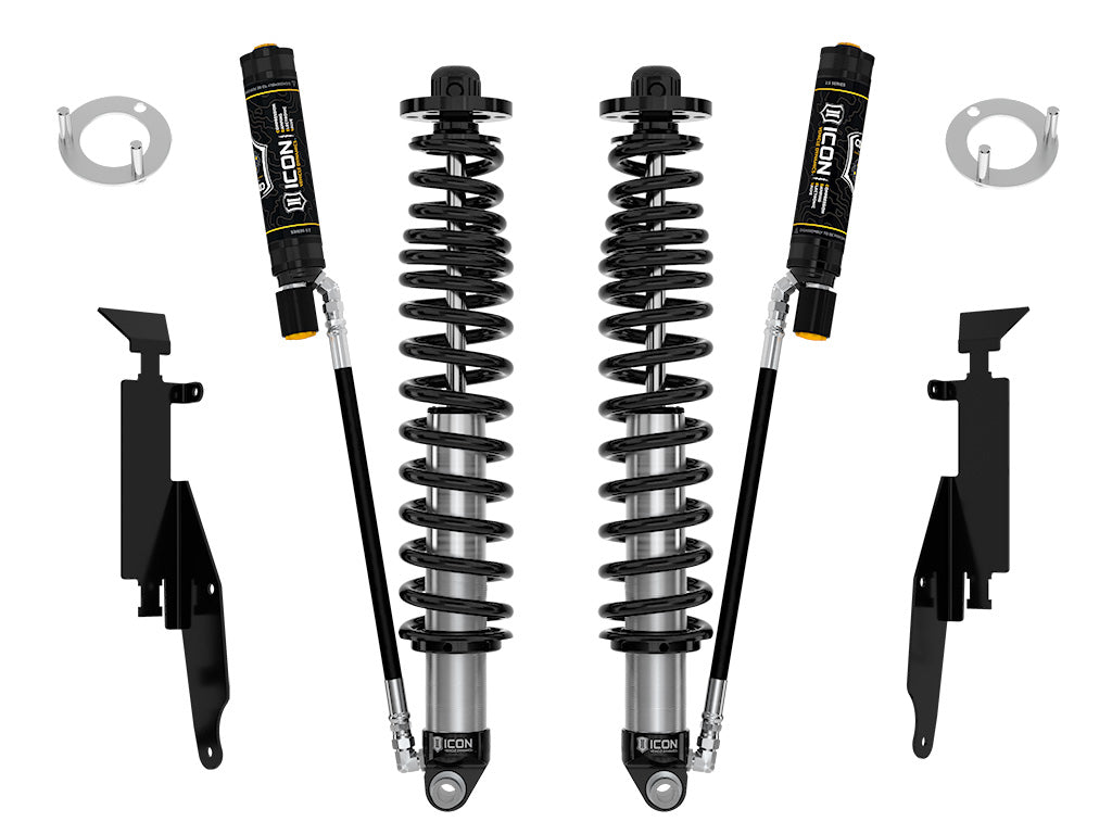 ICON 2021-2026 Ford Bronco, Rear, 1.25-3” Lift, V.S. 2.5 Series Coilover Kit, Remote Reservoir w/ CDEV, Heavy Rate Springs, Pair