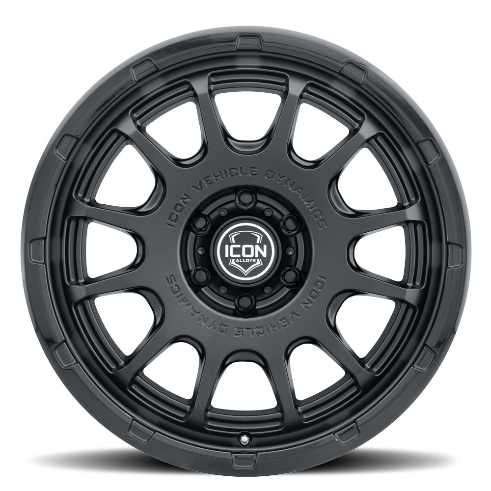 ICON Alloys Rancho, Double Black, 20 x 9 / 6 x 135, 16mm Offset, 5.625" BS