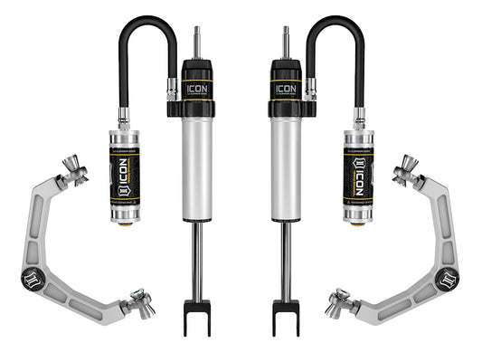 ICON 2020-2026 GM 2500/3500 HD, 0-2” Lift, V.S. 2.5 Aluminum Series Shock System, Remote Reservoir, Billet