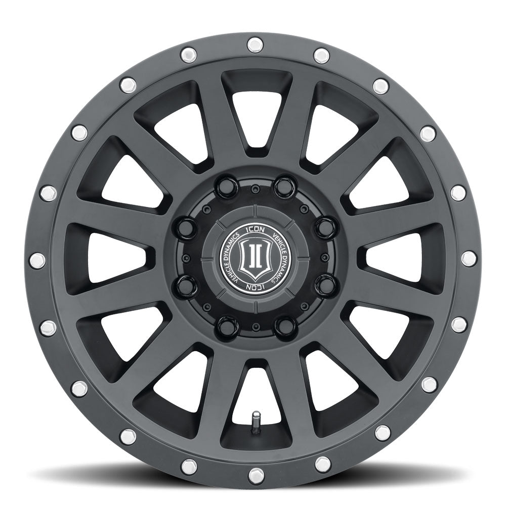 ICON Alloys Compression HD, Satin Black, 18 x 9 / 8 x 180, 12mm Offset, 5.5" Backspace