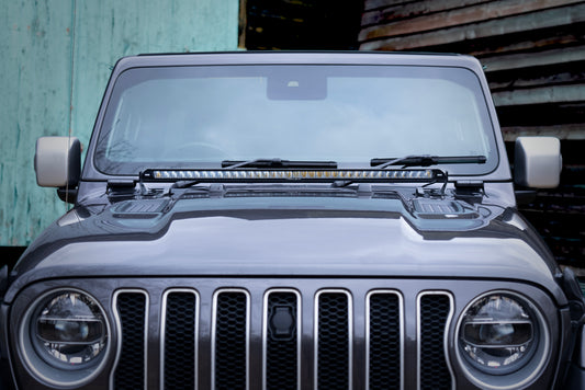 Triple-R Jeep Wrangler JL Bonnet Mount for Linear-36 - VIFK-JWJL-02K