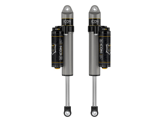 ICON 2023-2026 GMC Canyon/Chevrolet Colorado, 0-1” Lift, Rear, V.S. 2.5 Aluminum Series Shock Absorbers, Piggyback Reservoir w/ CDEV, Pair