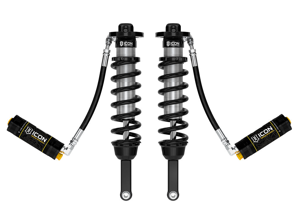 ICON 2005-2023 Toyota Tacoma, 0-3.5"/0-2.75" Lift, Front, V.S. 2.5 Series Coilover Kit, Extended Travel, Remote Reservoir w/ CDCV, Pair