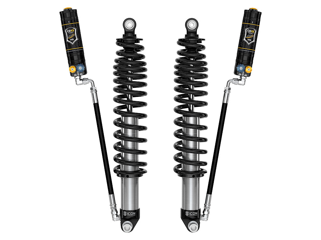 ICON 2021-2026 Ford Bronco, Rear, 1.25-3” Lift, V.S. 2.5 Series Coilover Kit, Remote Reservoir w/ CDXS, Heavy Rate Springs, Pair
