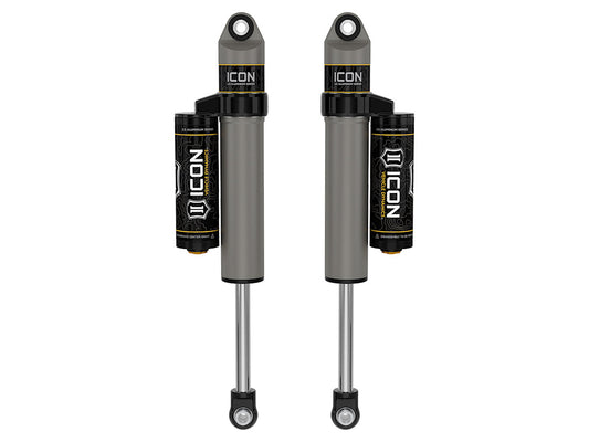 ICON 2001-2026 GM 2500/3500 HD, 0-1" Lift/2007-2018 GM 1500, 4" Lift, Rear, V.S. 2.5 Aluminum Series Shock Absorbers, Piggyback Reservoir, Pair