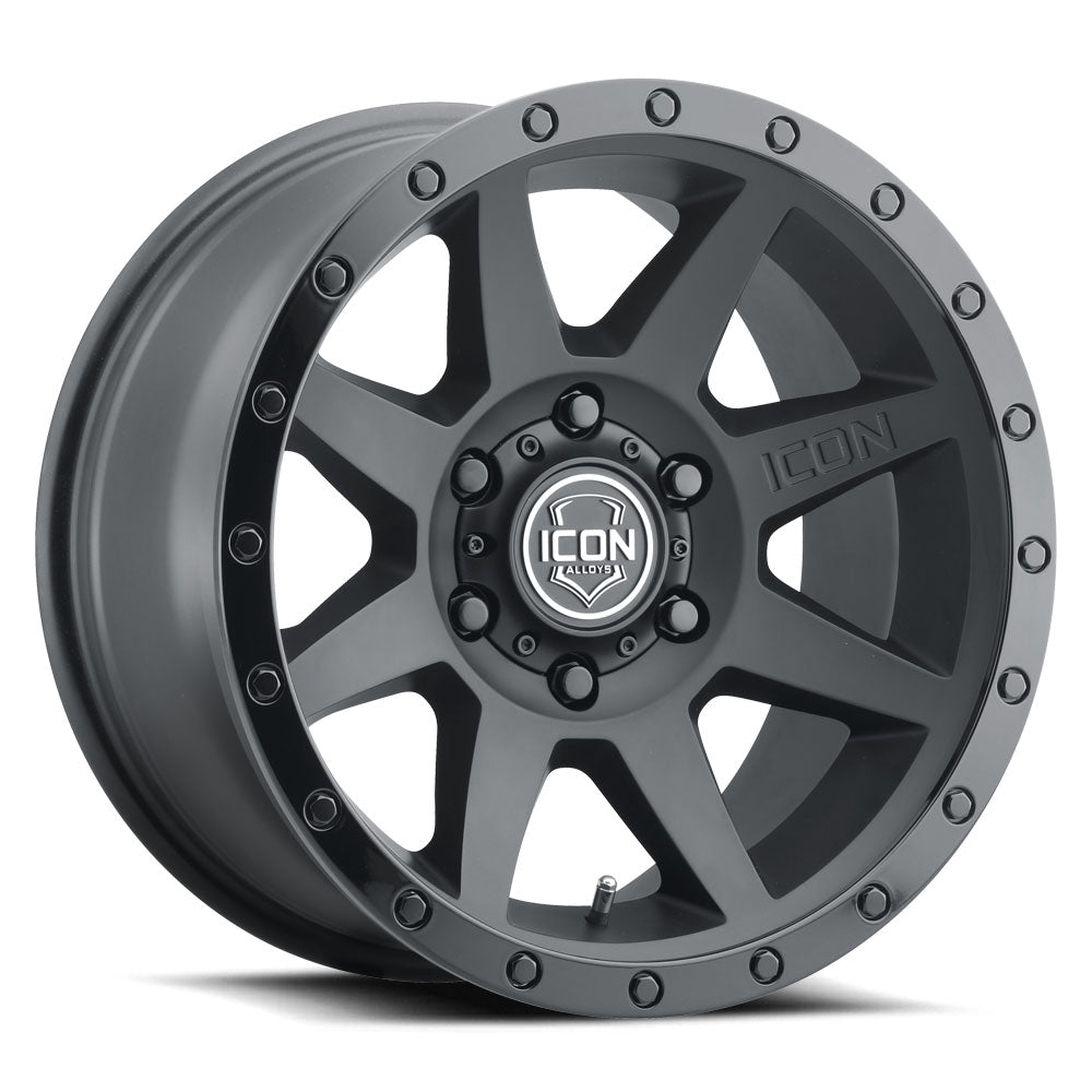 ICON Alloys Rebound, Double Black, 18 x 9 / 5 x 150, 25mm Offset, 6" BS