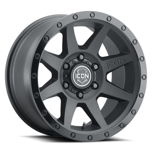 ICON Alloys Rebound, Double Black, 18 x 9 / 5 x 150, 25mm Offset, 6" BS