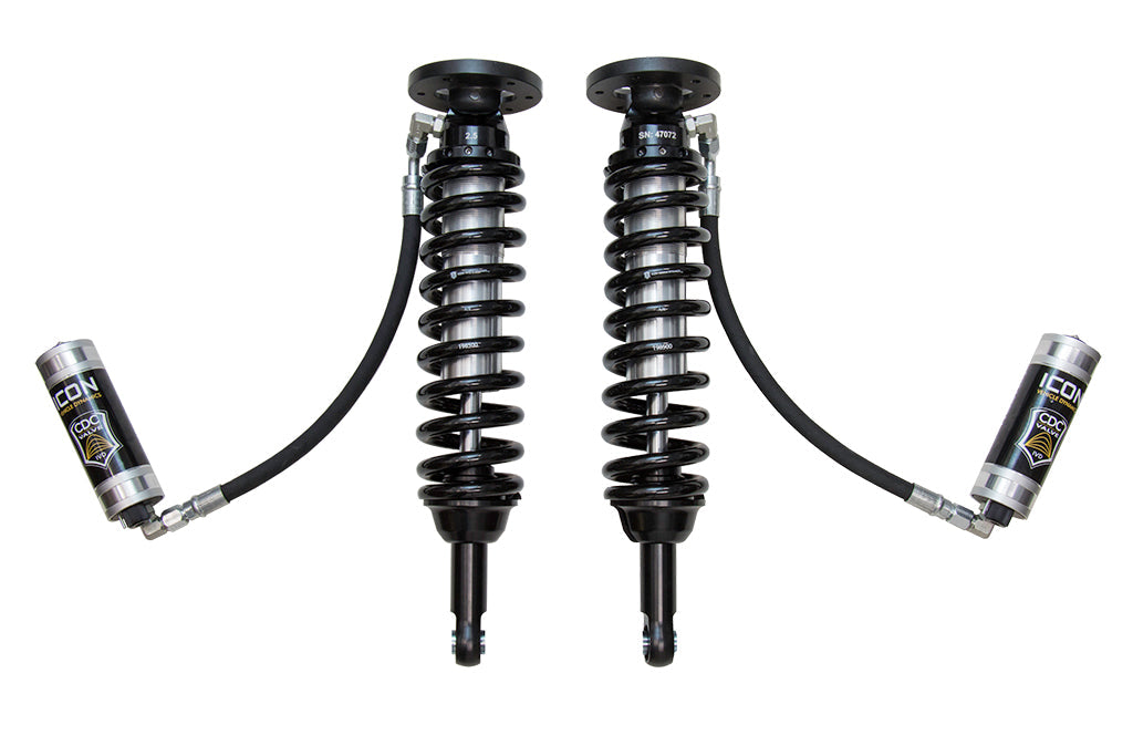 ICON 2009-2013 Ford F-150 4WD, 1.75-2.63” Lift, Front, V.S. 2.5 Series Coilover Kit, Remote Reservoir w/ CDCV