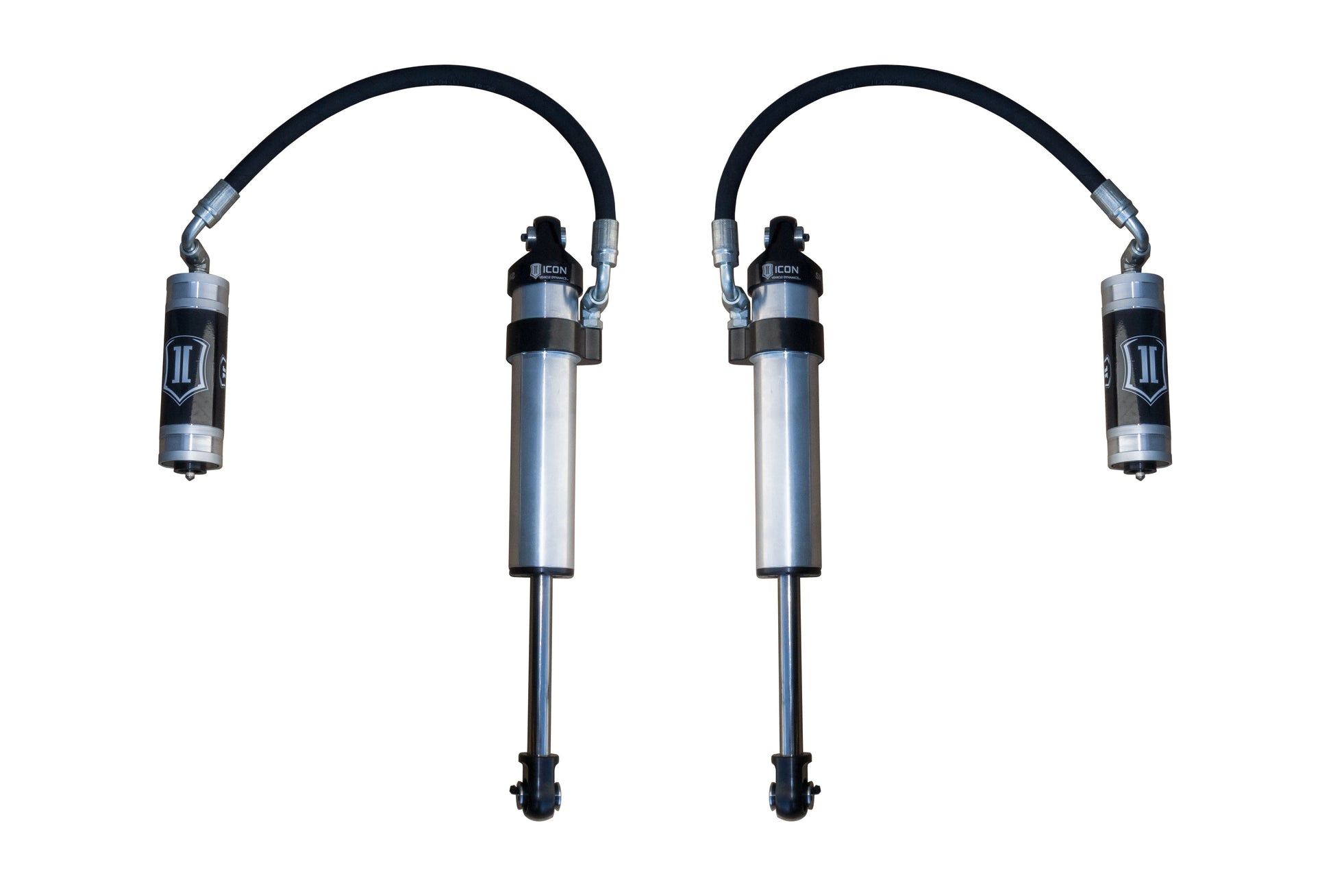 ICON 2003-2024 Toyota 4Runner/2005-2023 Toyota Tacoma/2007-2014 Toyota FJ Cruiser, Front, V.S. 2.5 Aluminum Series Shock Absorbers, Stock Width Secondary Shocks, Remote Reservoir, Pair