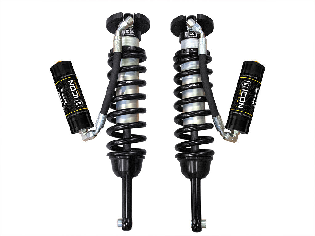 ICON 2005-2023 Toyota Tacoma, 0-3.5"/0-2.75" Lift, Front, V.S. 2.5 Series Coilover Kit, Extended Travel, Remote Reservoir, Pair