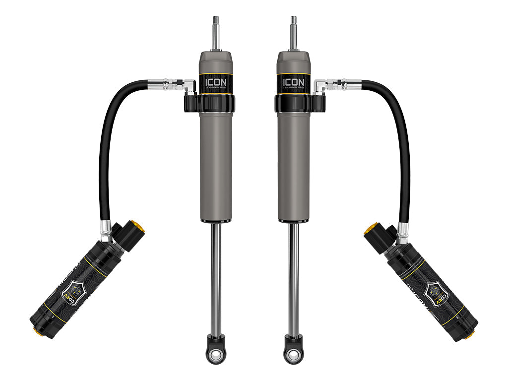 ICON 2022-2026 Toyota Tundra 0-1.5” Lift/2023-2025 Sequoia 0-4" Lift, Rear, V.S. 2.5 Aluminum Series Shock Absorbers, Remote Reservoir w/ CDEV, Pair