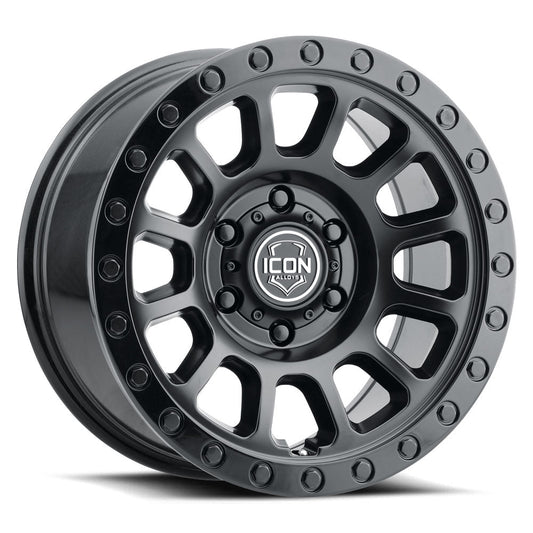 ICON Alloys Hulse, Double Black, 18 x 9 / 6 x 5.5, 0mm Offset, 5" BS