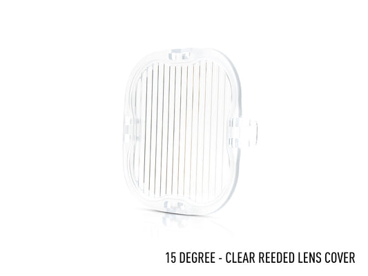 Triple-R Clear clip-on Diffuser Lens Cover (15 Degrees - Horizontal) – compatiable with RP Series Lights - LC-RP-15