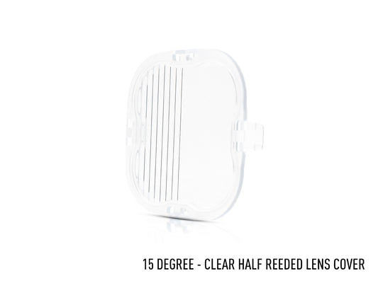 Triple-R Clear clip-on Half-Diffuser Lens Cover (15 Degrees - Horizontal) – compatiable with RP Series Lights - LC-RP-HALF-15
