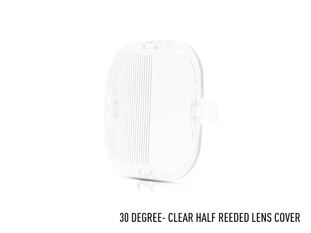 Triple-R Clear clip-on Half-Diffuser Lens Cover (30 Degrees - Horizontal) – compatiable with RP Series Lights - LC-RP-HALF-30