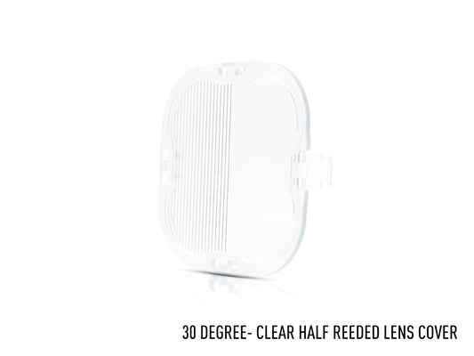 Triple-R Clear clip-on Half-Diffuser Lens Cover (30 Degrees - Horizontal) – compatiable with RP Series Lights - LC-RP-HALF-30