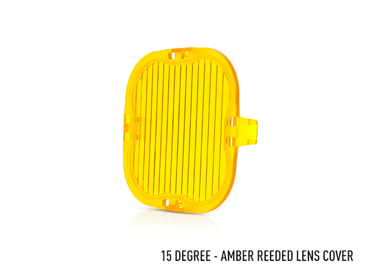 Triple-R Amber clip-on Half-Diffuser Lens Cover (15 Degrees - Horizontal) – compatiable with RP Series Lights - LC-RP-YLW-HALF-15