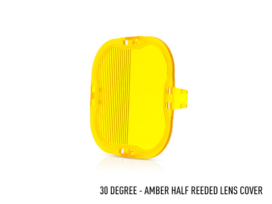 Triple-R Amber clip-on Half-Diffuser Lens Cover (30 Degrees - Horizontal) – compatiable with RP Series Lights - LC-RP-YLW-HALF-30