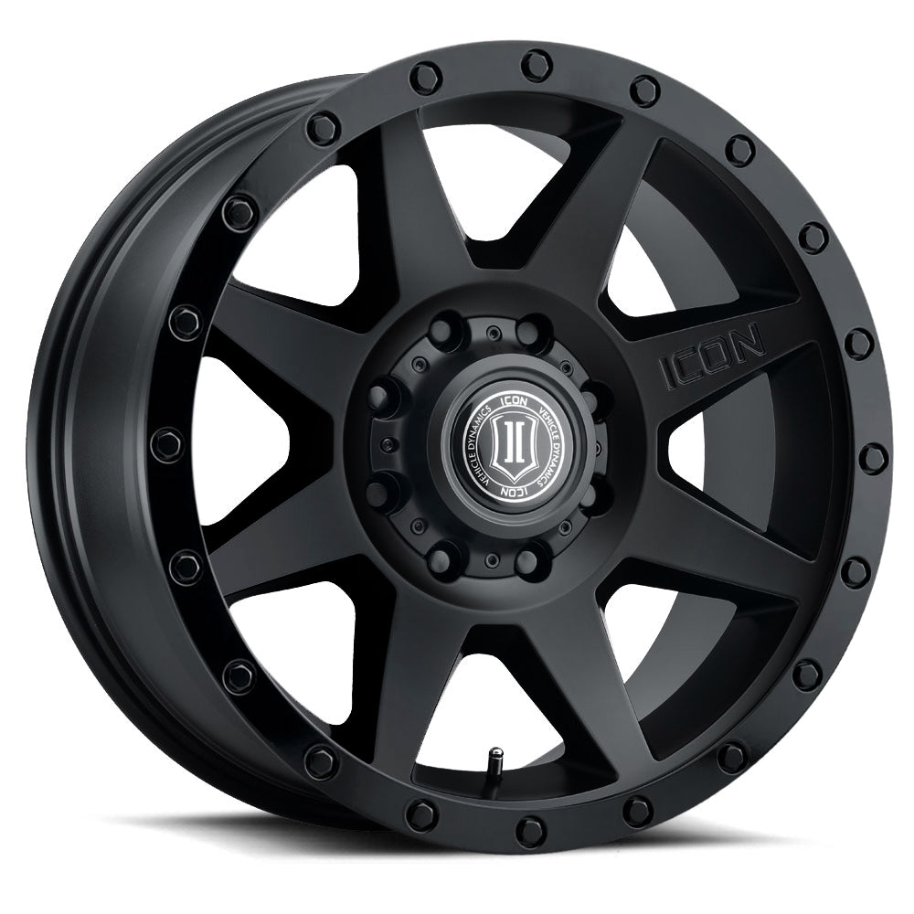 ICON Alloys Rebound HD, Double Black, 17 x 8.5 / 8 x 170, 6mm Offset, 5" BS