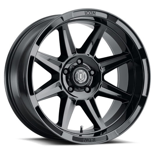 ICON Alloys Bandit, Gloss Black, 20 x 10 / 5 x 150, -24mm Offset, 4.5" BS