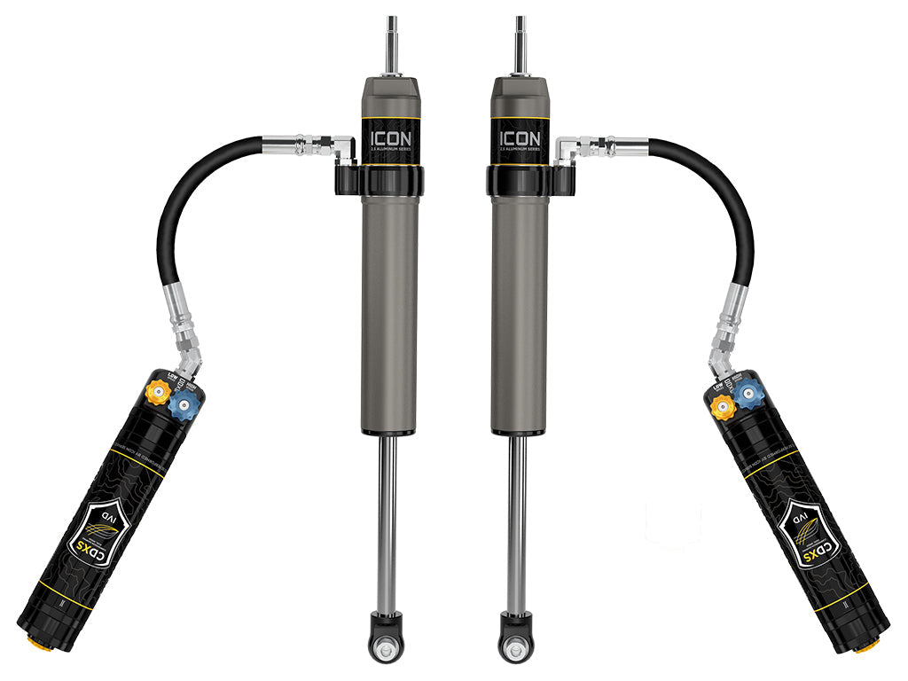 ICON 2022-2026 Toyota Tundra 0-1.5” Lift/2023-2025 Sequoia 0-4" Lift, Rear, V.S. 2.5 Aluminum Series Shock Absorbers, Remote Reservoir w/ CDXS, Pair