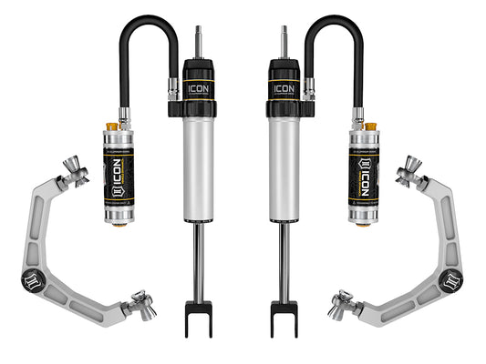 ICON 2020-2026 GM 2500/3500 HD, 0-2” Lift, V.S. 2.5 Aluminum Series Shock System, Remote Reservoir w/ CDCV, Billet