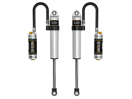 ICON 2003-2024 Toyota 4Runner/2005-2023 Toyota Tacoma/2007-2014 Toyota FJ Cruiser, Front, V.S. 2.5 Aluminum Series Shock Absorbers, Long Travel Secondary Shocks, Remote Reservoir w/ CDCV, Pair