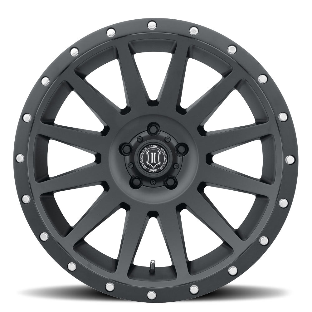 ICON Alloys Compression, Satin Black, 20 x 10 / 5 x 150, -19mm Offset, 4.75" BS