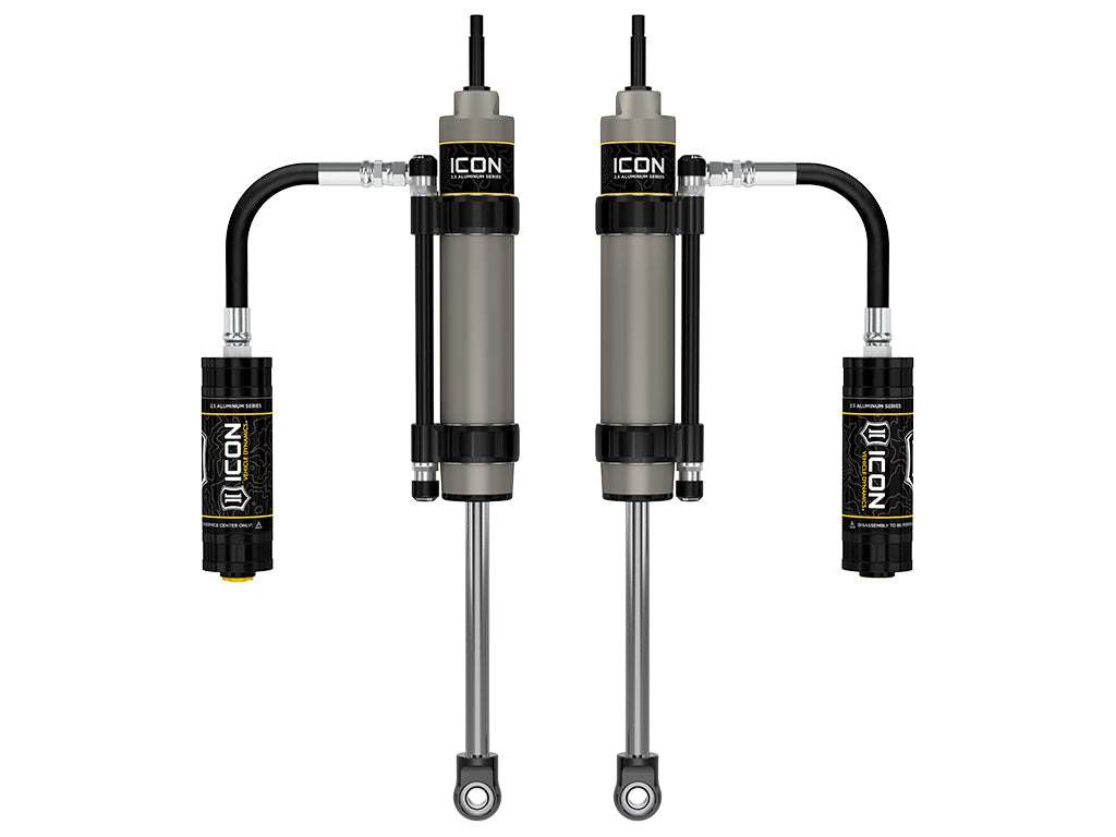 ICON 2005-2023 Toyota Tacoma, 0-1.5” Lift, Rear, V.S. 2.5 Aluminum Series Shock Absorbers, Omega Bypass Remote Reservoir, Pair