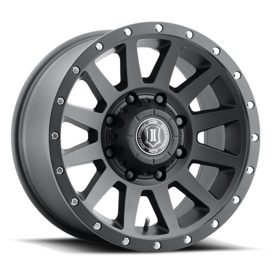 ICON Alloys Compression HD, Satin Black, 18 x 9 / 8 x 180, 12mm Offset, 5.5" Backspace