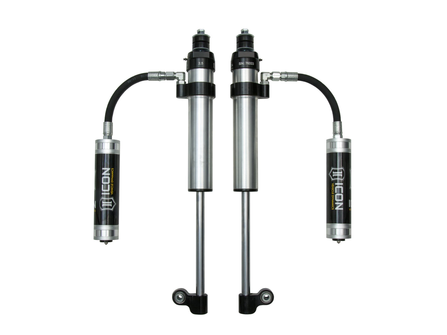 ICON 2005-2023 Toyota Tacoma, Rear, V.S. 2.5 Aluminum Series RXT Shock Absorbers, Remote Reservoir, Pair