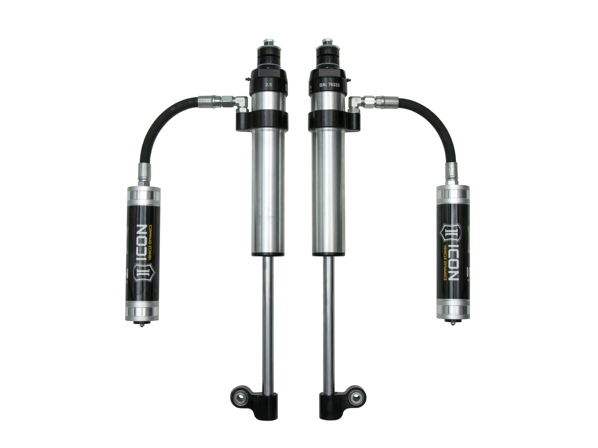 ICON 2005-2023 Toyota Tacoma, Rear, V.S. 2.5 Aluminum Series RXT Shock Absorbers, Remote Reservoir, Pair