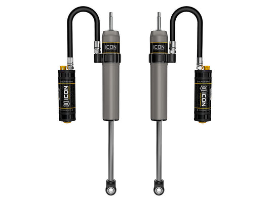 ICON 1996-2002 Toyota 4Runner, 0-2" Lift, Rear, V.S. 2.5 Aluminum Series Shock Absorbers, Remote Reservoir w/ CDCV, Pair