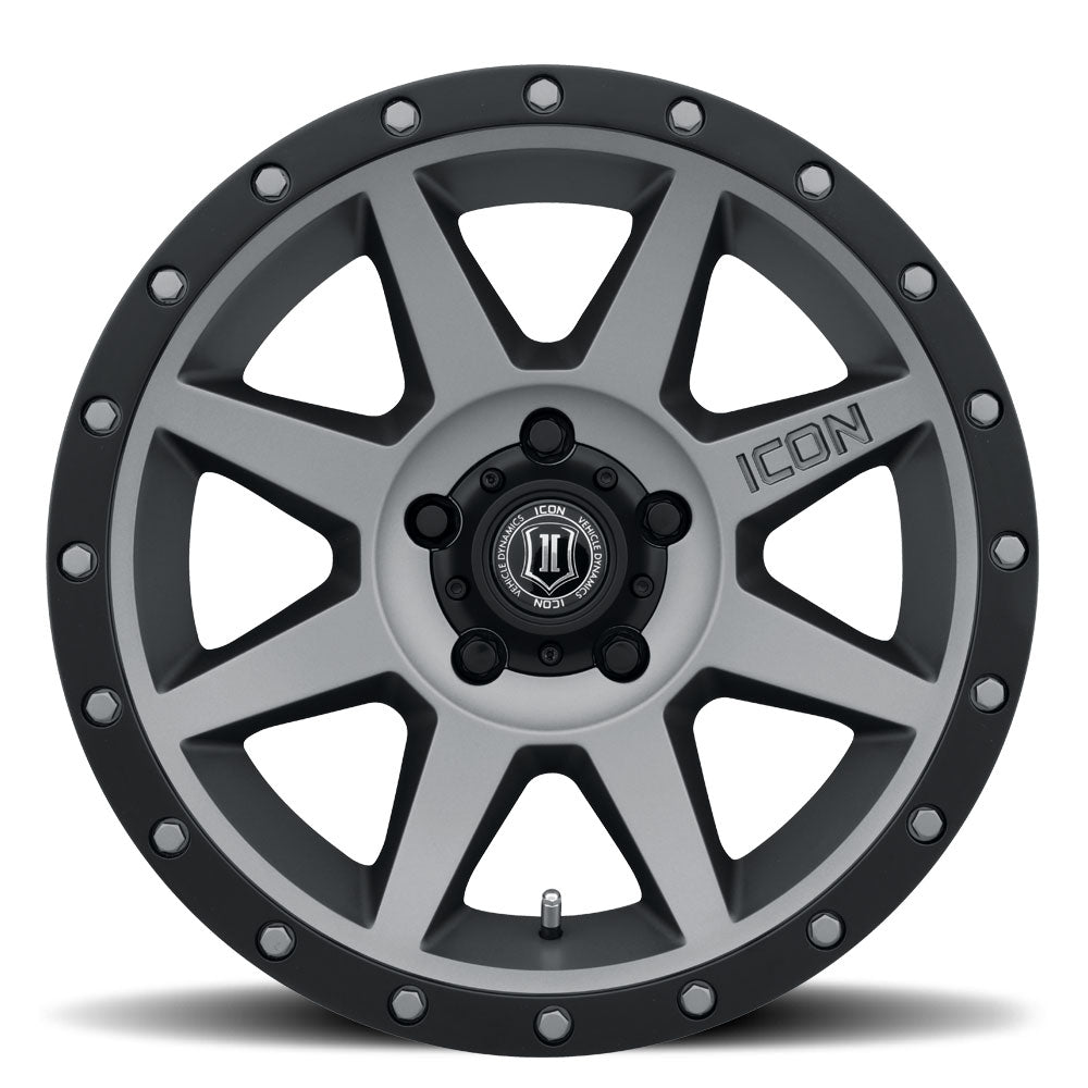 ICON Alloys Rebound, Titanium, 17 x 8.5 / 5 x 4.5, 0mm Offset, 4.75" BS