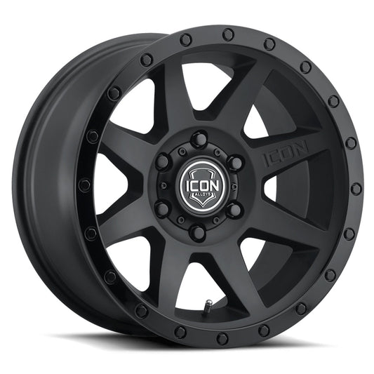 ICON Alloys Rebound, Double Black, 20 x 9 / 6 x 135, 16mm Offset, 5.625" BS